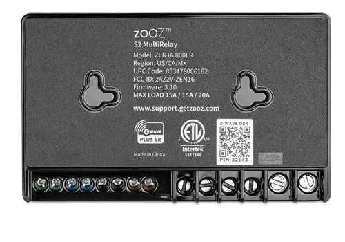 Zooz 800 Series Z-Wave Long Range MultiRelay ZEN16 800LR with 3