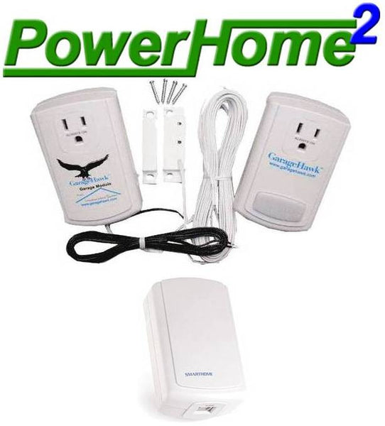 GarageHawk Home & Away Garage Door Monitoring Package w/PowerHome2