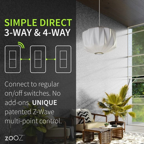 ZOOZ 800 SERIES Z-WAVE LONG RANGE S2 ON / OFF WALL SWITCH